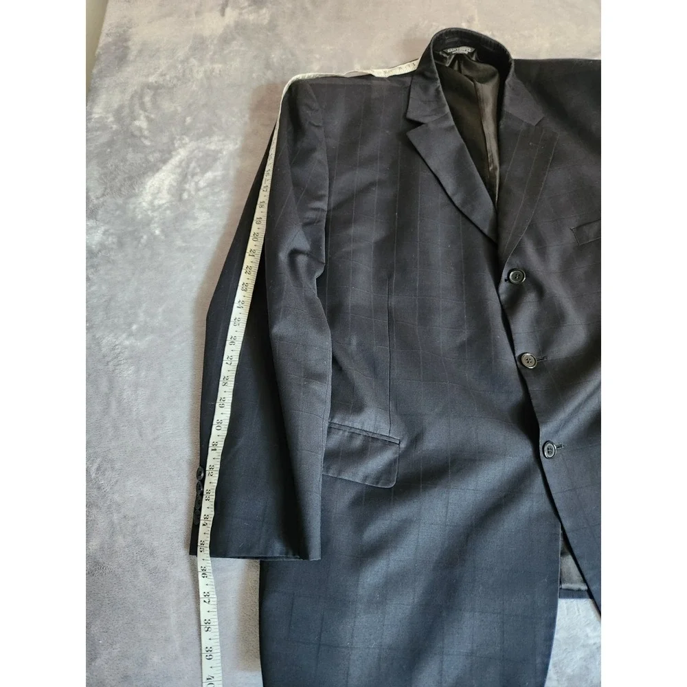 San Tropez Uomo Super 140's Mens 100% Wool Navy Dark Blue blazer Jacket 52R